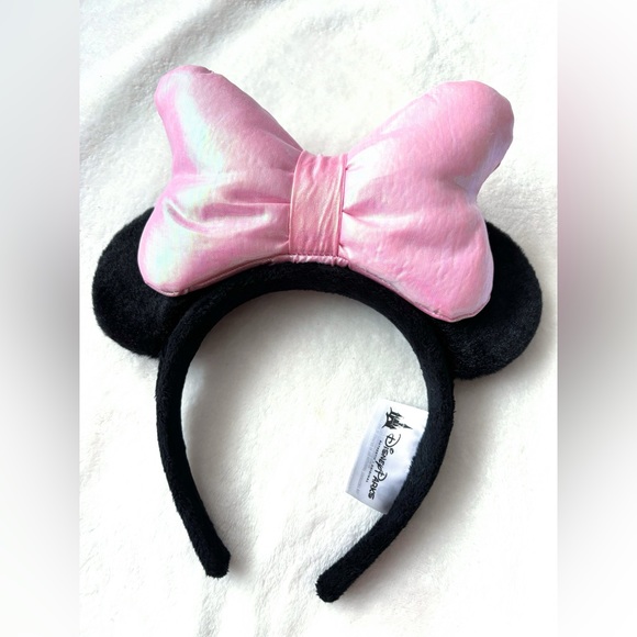 ✨DISNEY WORLD PINK MINNIE MOUSE EARS DISNEY LAND MINNIE MOUSE EARS IRIDESCENT✨ - Picture 2 of 4
